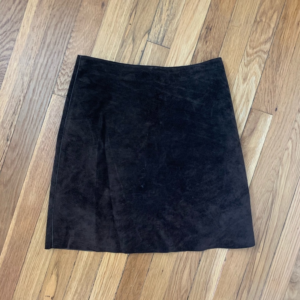 Vintage suede mini skirt